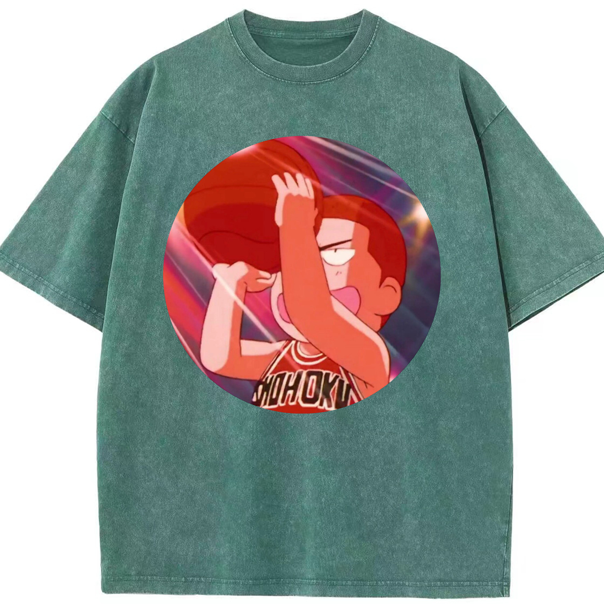 （画像用） SLAM DUNK／スラムダンク 綿100% ヴィンテージ風 半袖Tシャツ（フロントプリント）